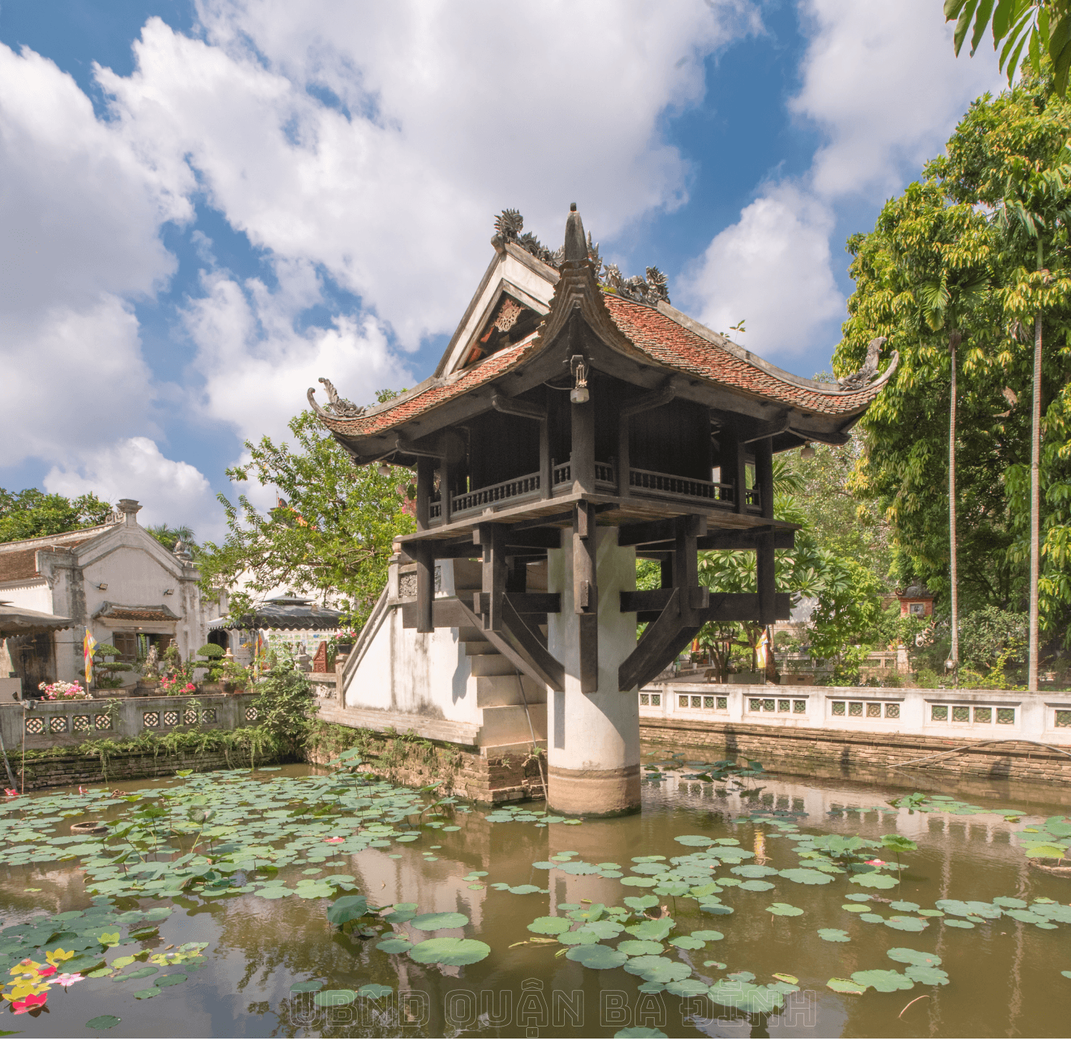 ảnh toàn cảnh Chùa Một Cột- Diên Hựu